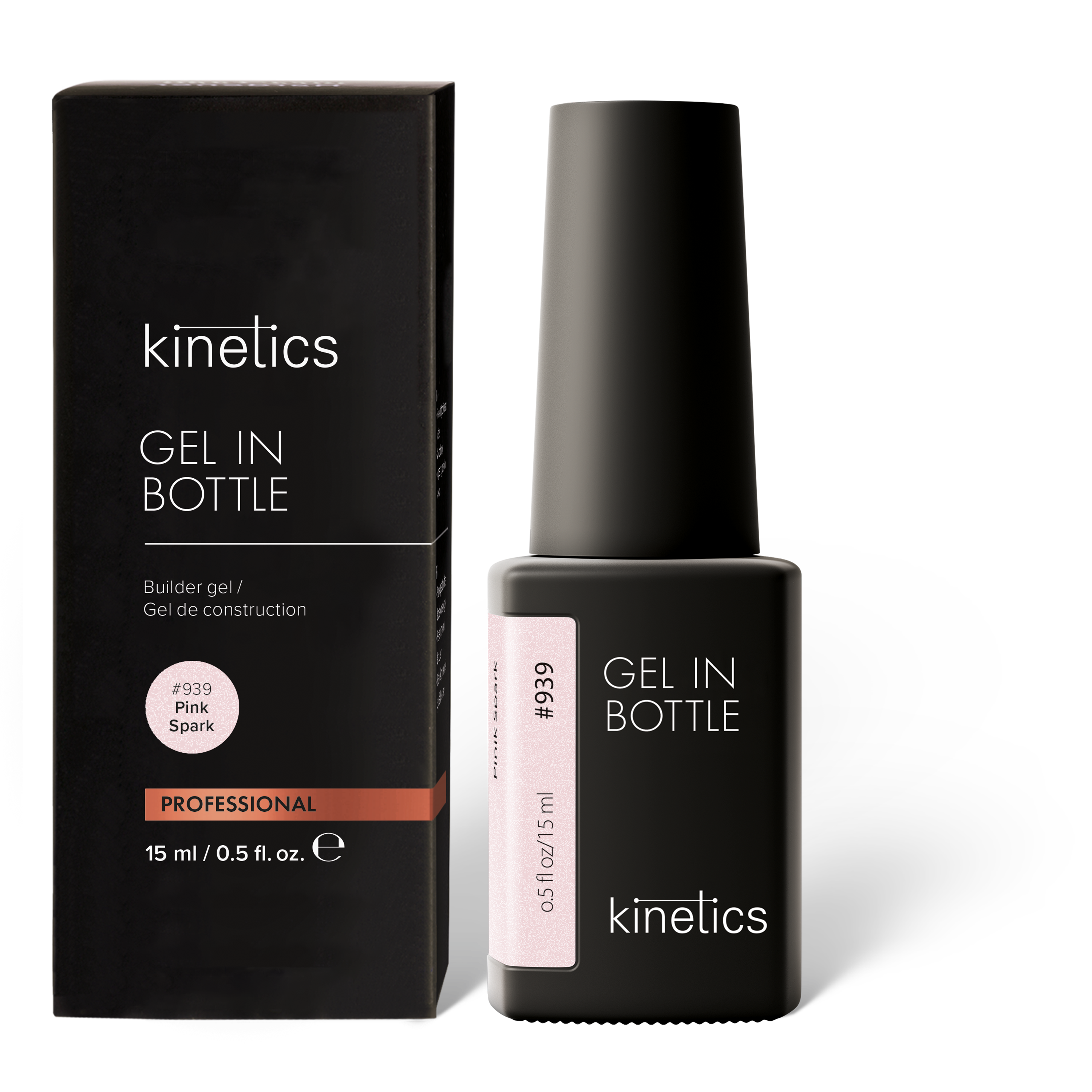 NEU Kinetics Gel in Bottle Effektgel 15ml Pink Spark #939