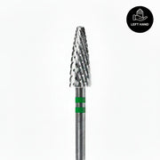 Hartmetallfräser ONA 406001L – Für Linkshänder, Maisform, Grün (grobe Körnung), Ø 5,0 mm