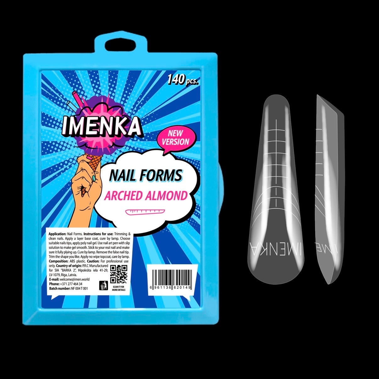 Imenка Nail Forms " Arched Almond" Neue Version 140 St.