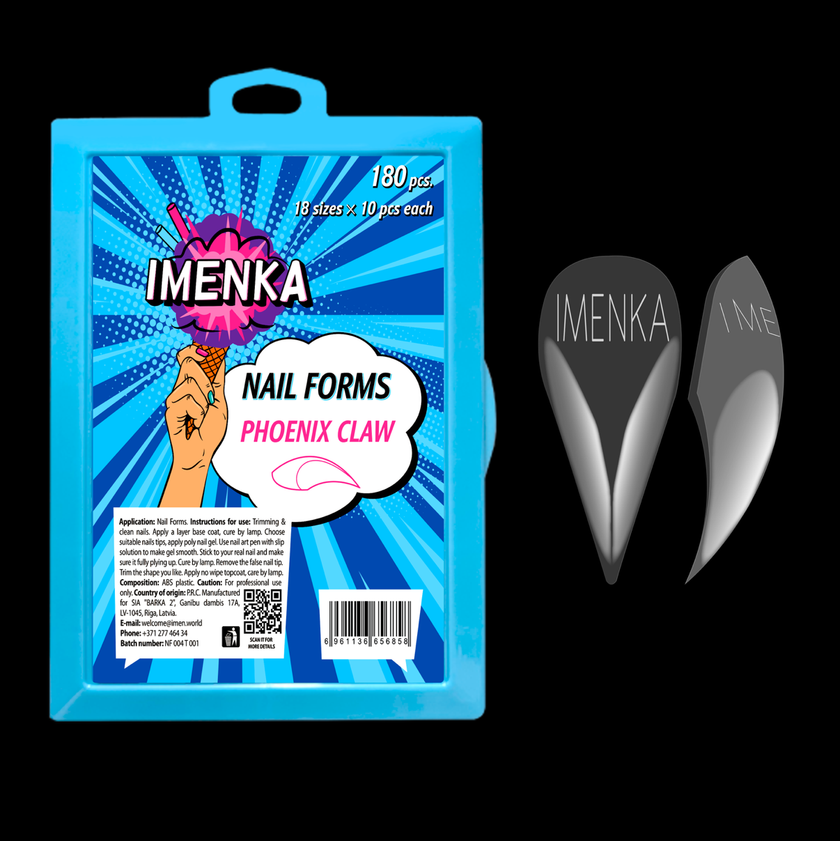 Imenка Nagelformen  Phonix Claw 180 Stück