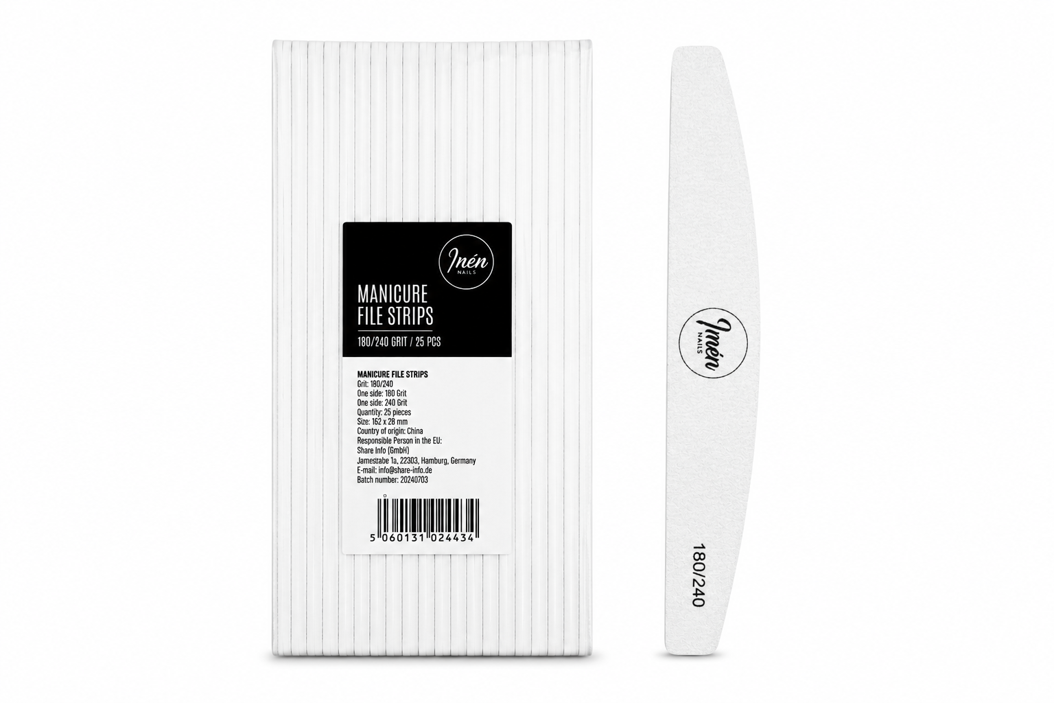 IMEN Austauschbare Feile 180/240 Grit – Nail File Refills | 25 Stück