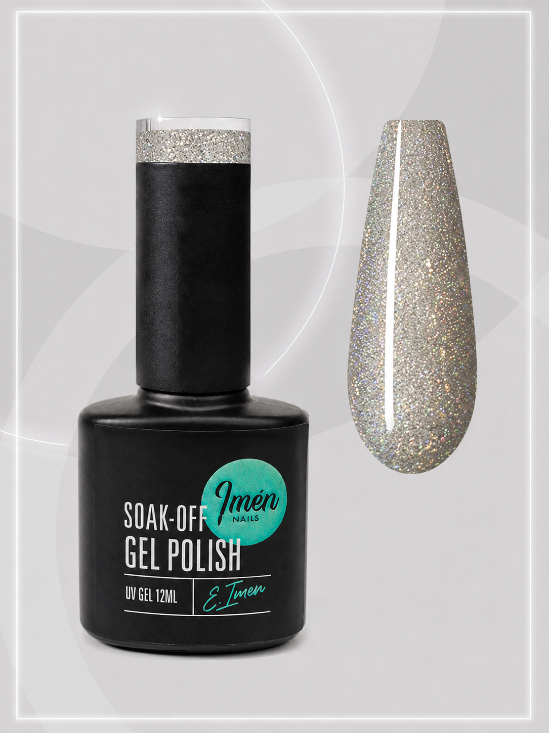 IMEN Gel Polish Nr. DB010 Silver Glitter, 12 ml
