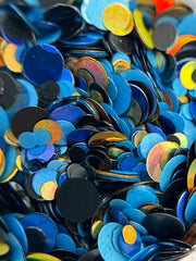 Rundes Konfetti für Nageldesign,  Blau 2g