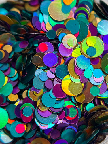 Rundes Konfetti für Nageldesign,  Mehrfarbig 2g