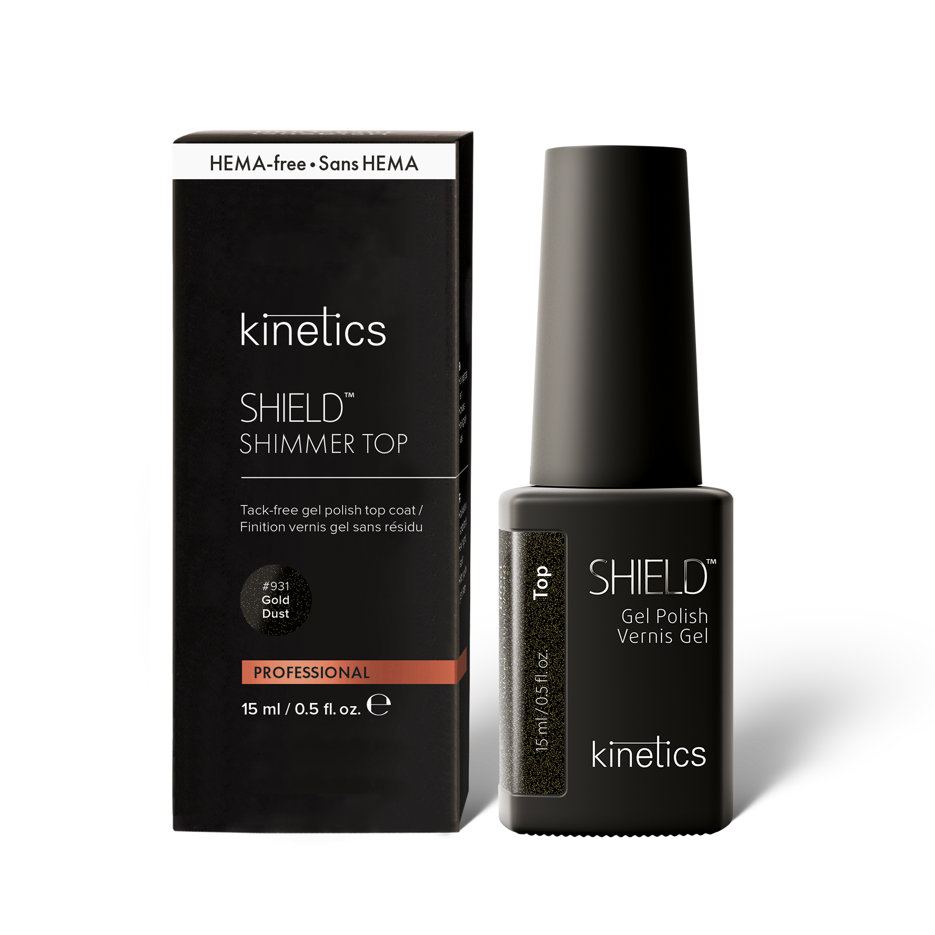 NEU Kinetics SHIELD Shimmer Top Gold #931 15ml