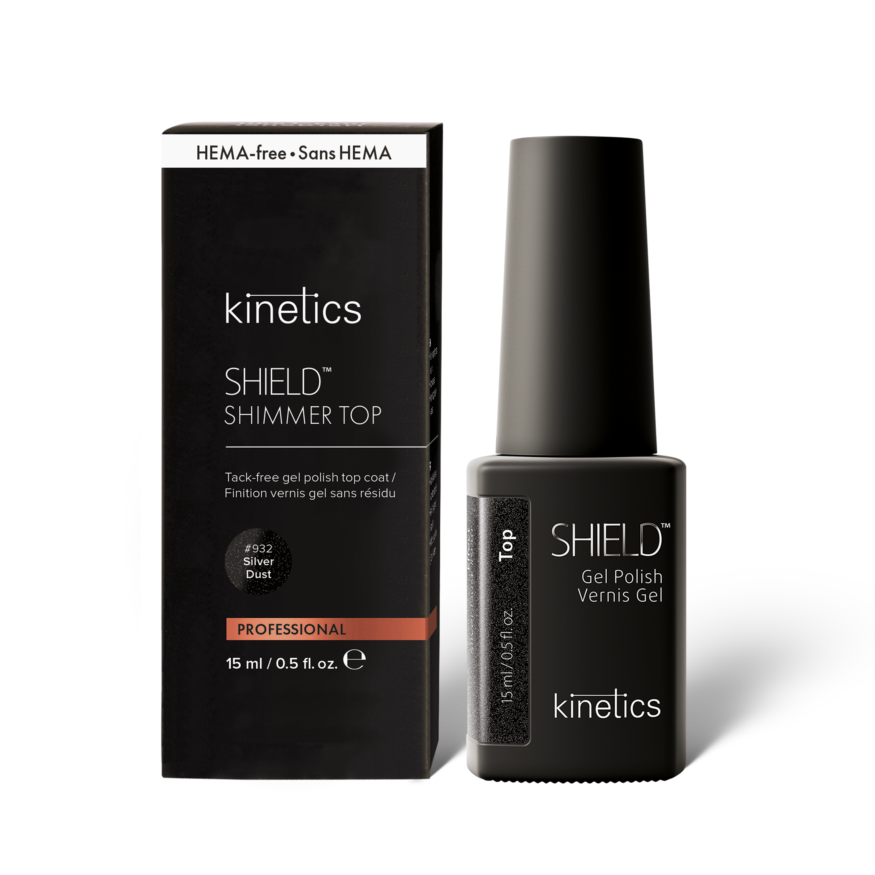 NEU Kinetics SHIELD Shimmer Top Silver #932 15ml