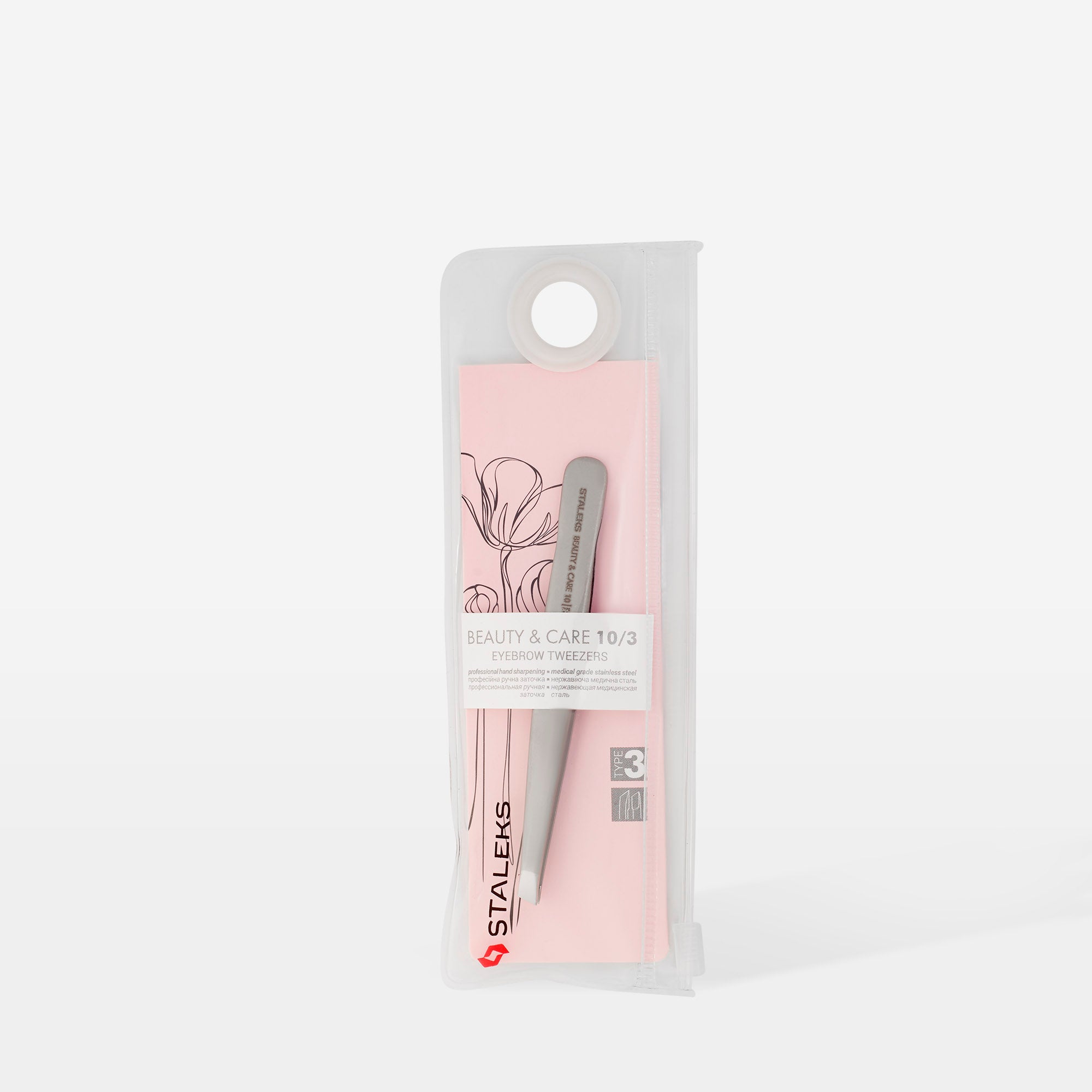STALEKS BEAUTY & CARE 10 TYPE 3 Breite abgeschrägte Augenbrauenpinzette