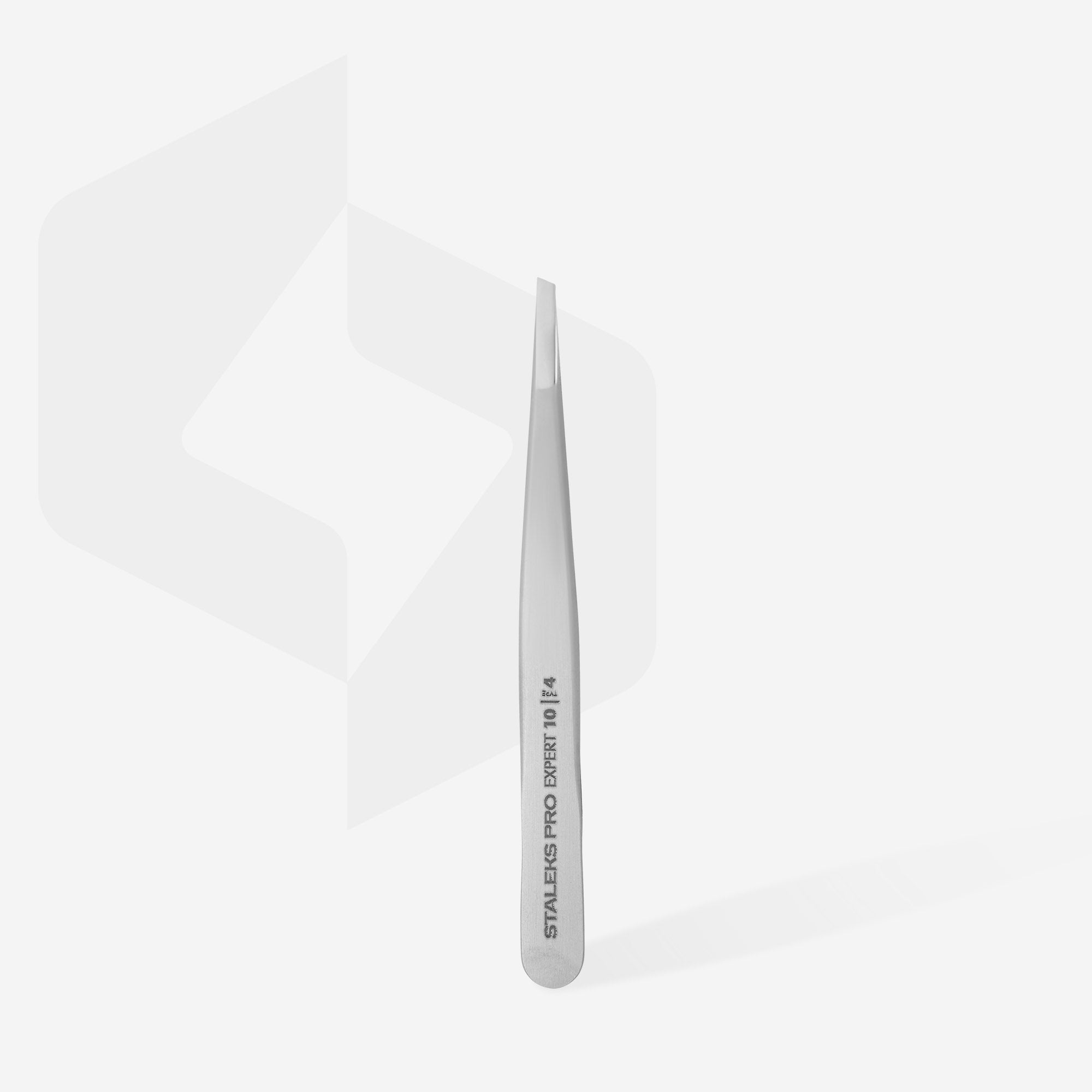STALEKS EXPERT 10 TYPE 4 Professionelle schmale schräge Augenbrauenpinzette