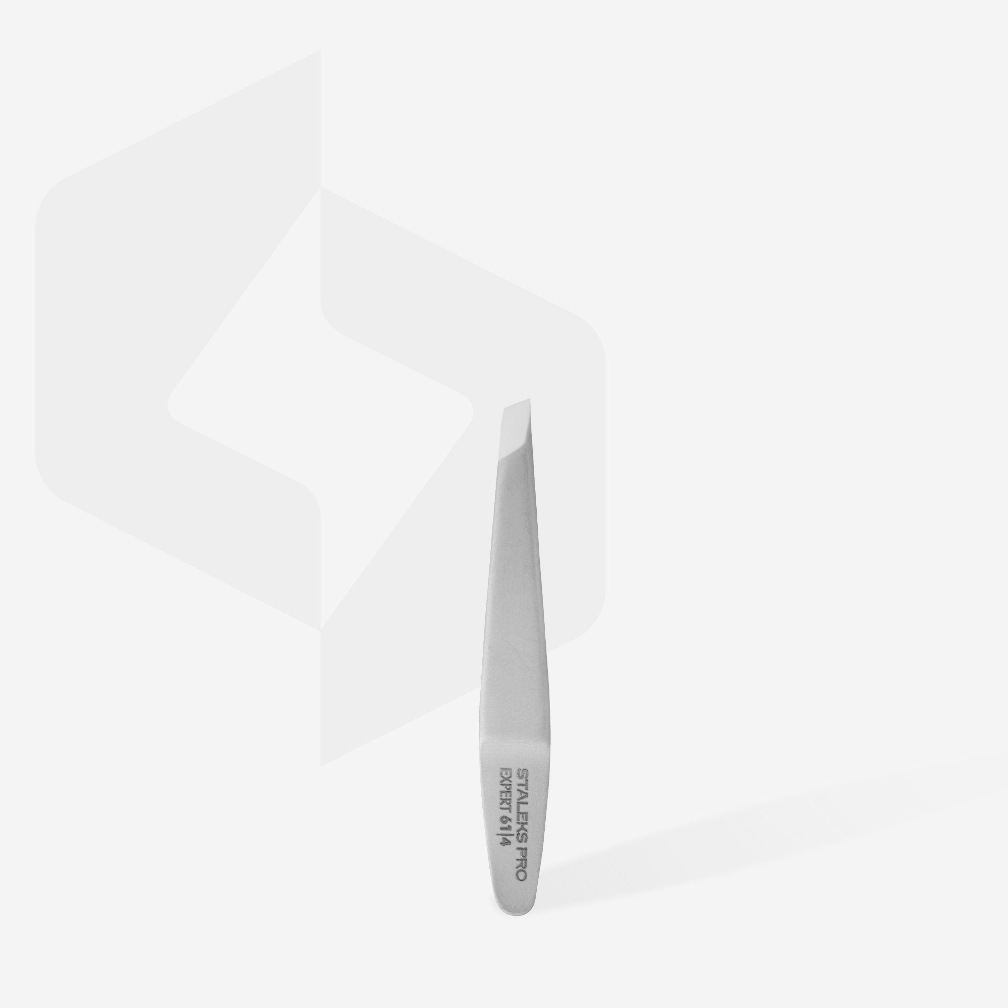STALEKS EXPERT 61 TYPE 4 Professionelle schmale schräge Augenbrauenpinzette