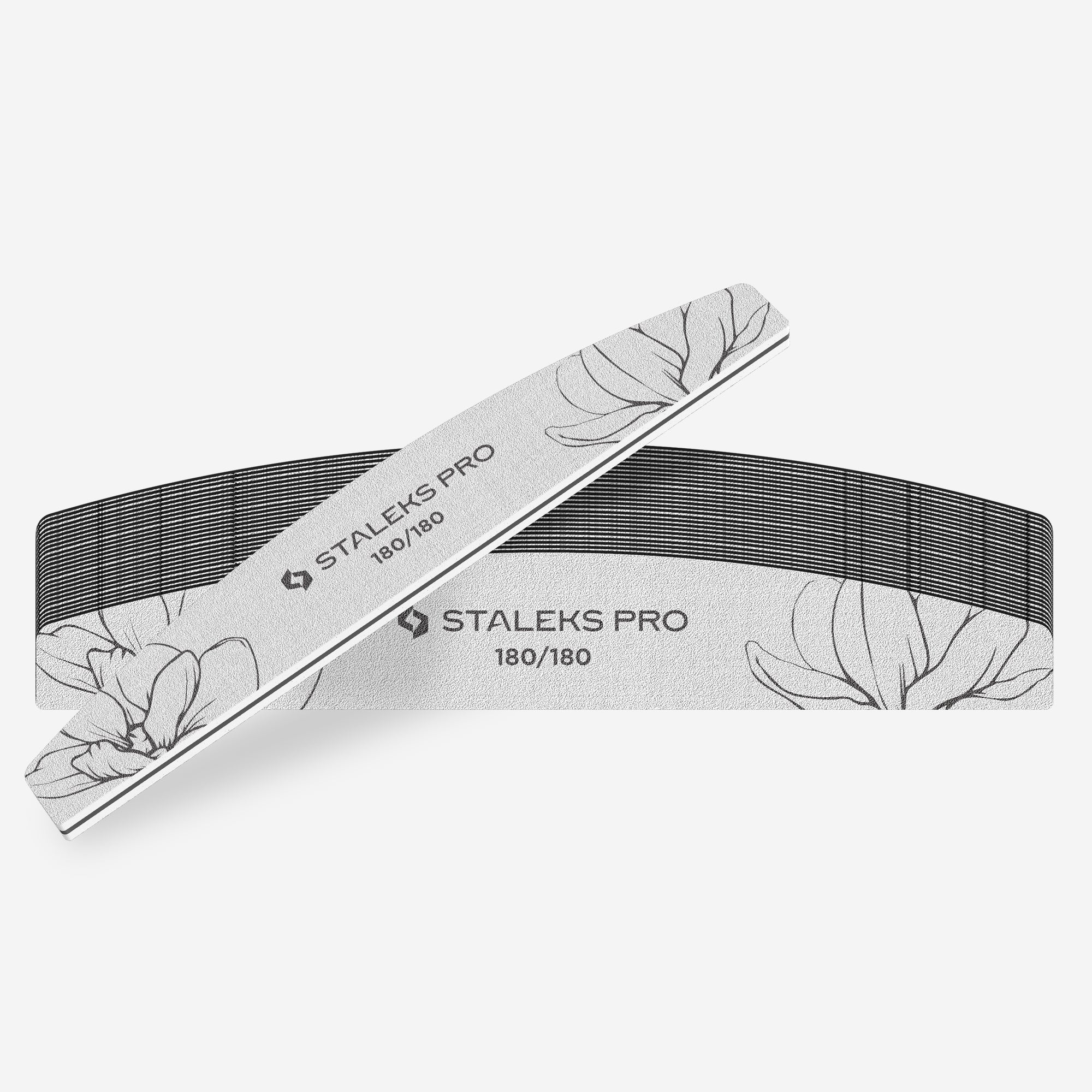 STALEKS EXPERT 40 Mineralische Halbmond-Feile für Nägel, 180/180 Grit (25 Stück)