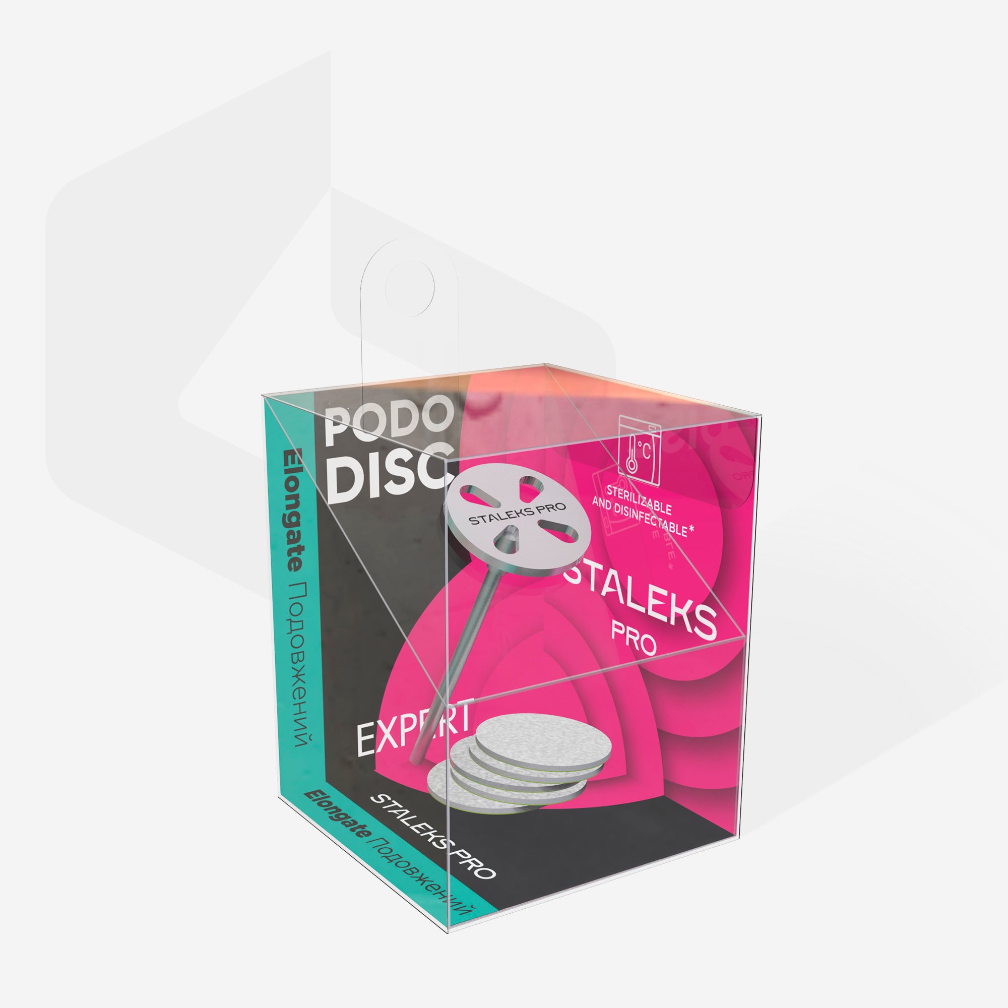 STALEKS EXPERT PODODISC S Verlängerte Pedikürescheibe mit Wechselfeilen, 180 Grit 15 mm (5 Stück)