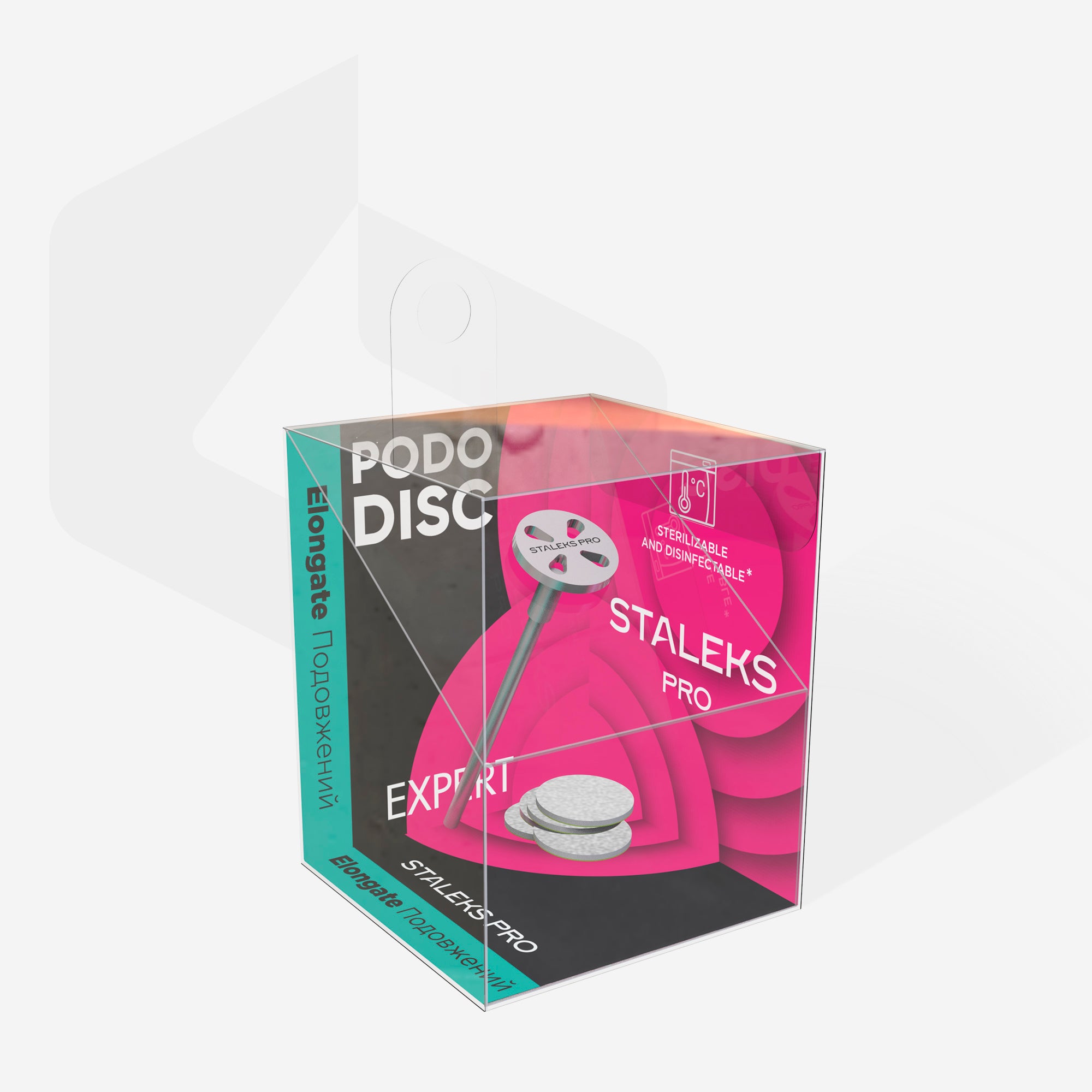 STALEKS EXPERT PODODISC XS Verlängerte Pedikürescheibe mit Wechselfeilen, 180 Grit 10 mm (5 Stück)