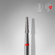 STALEKS EXPERT Hartmetallfräser „Kegel“ rot, Durchmesser 2,3 mm, Arbeitsteil 8 mm