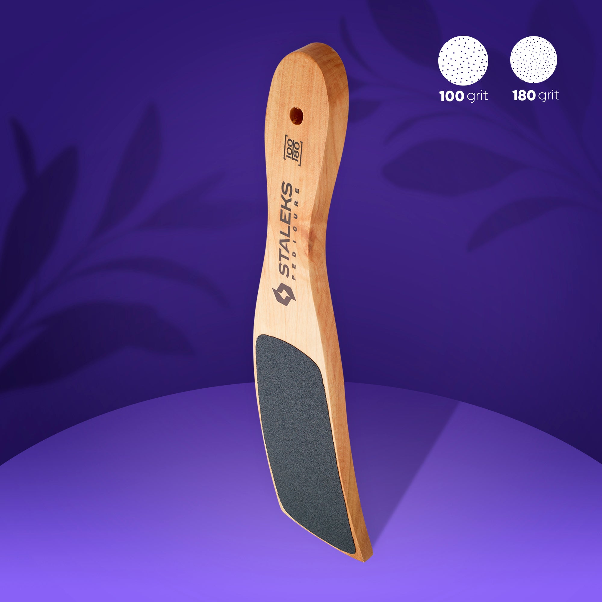 STALEKS BEAUTY & CARE 10 TYPE 2 Zweiseitige Holz-Fußfeile für die Füße, 100/180 Grit