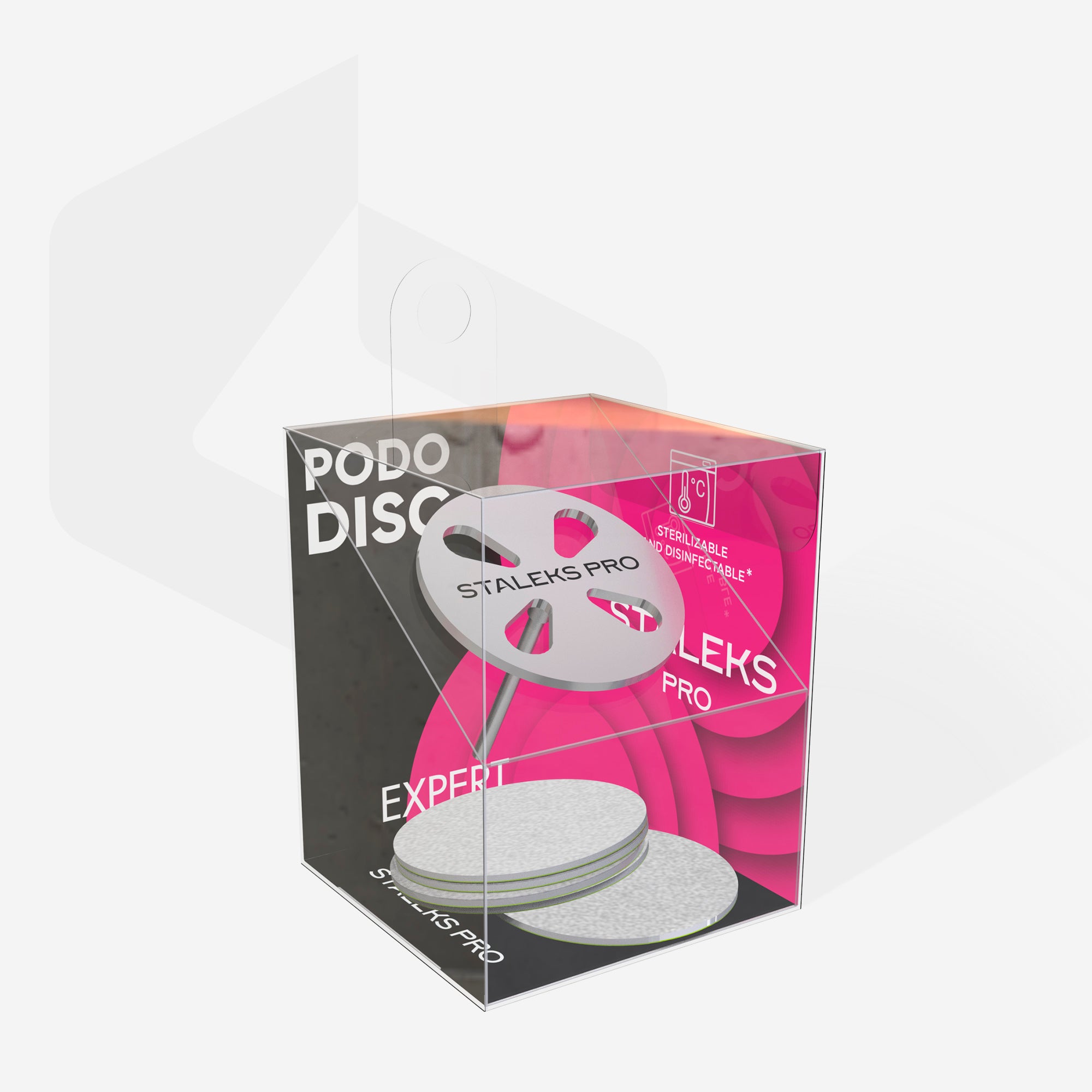 STALEKS EXPERT PODODISC L Pedikürescheibe mit Wechselfeilen, 180 Grit 25 mm (5 Stück)