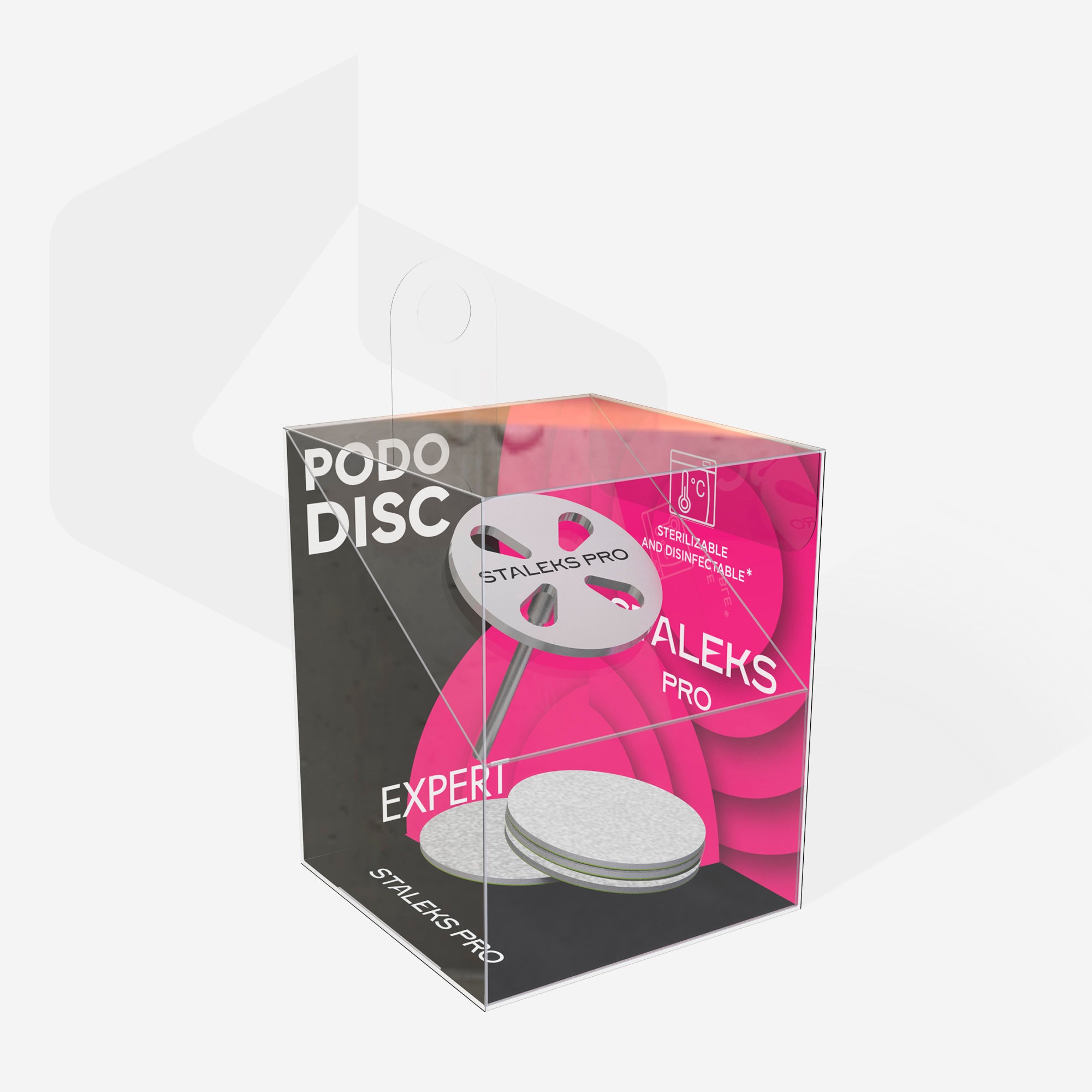 STALEKS EXPERT PODODISC M Pedikürescheibe mit Wechselfeilen, 180 Grit 20 mm (5 Stück)