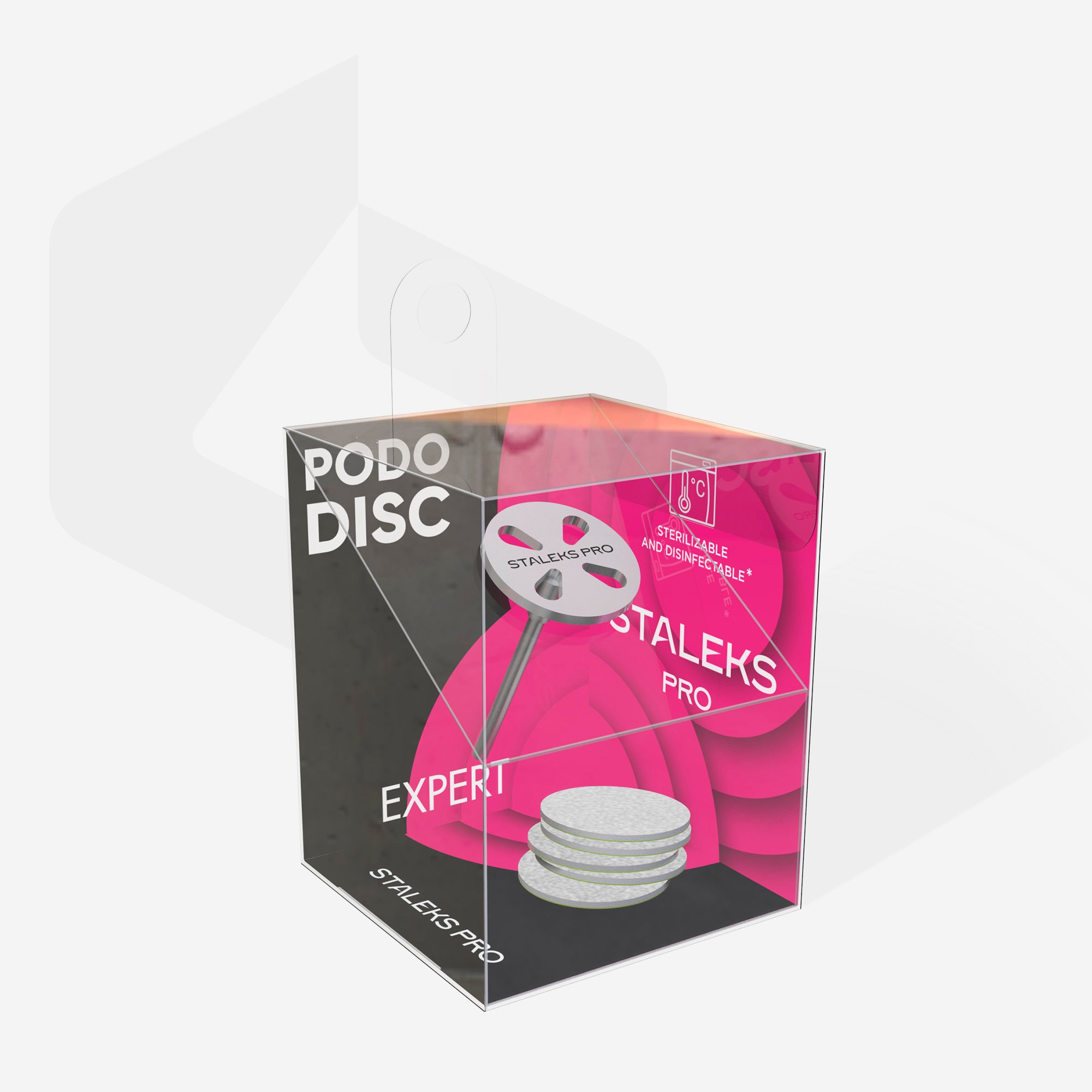 STALEKS EXPERT PODODISC S Pedikürescheibe mit Wechselfeilen, 180 Grit 15 mm (5 Stück)