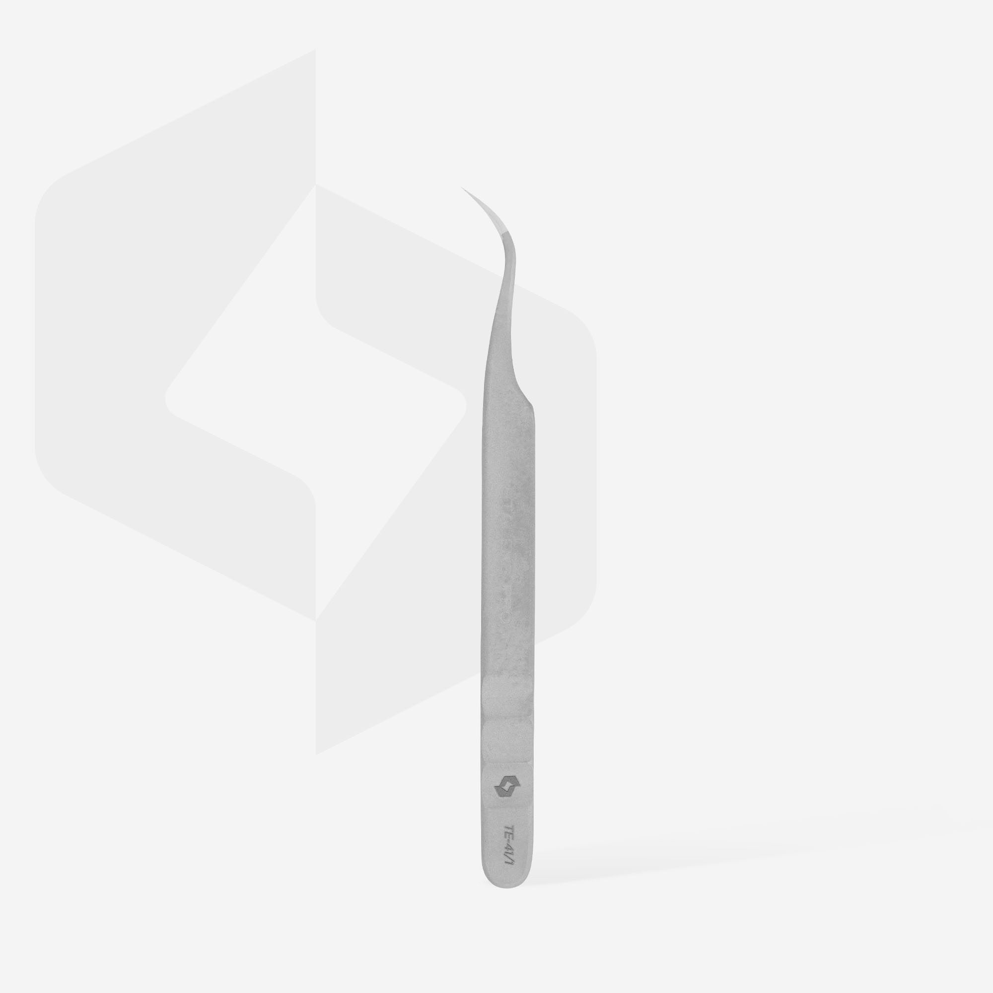 STALEKS EXPERT 41 TYPE 1 Professionelle, gebogene Wimpernpinzette mit Narben für Wimpernverlängerung