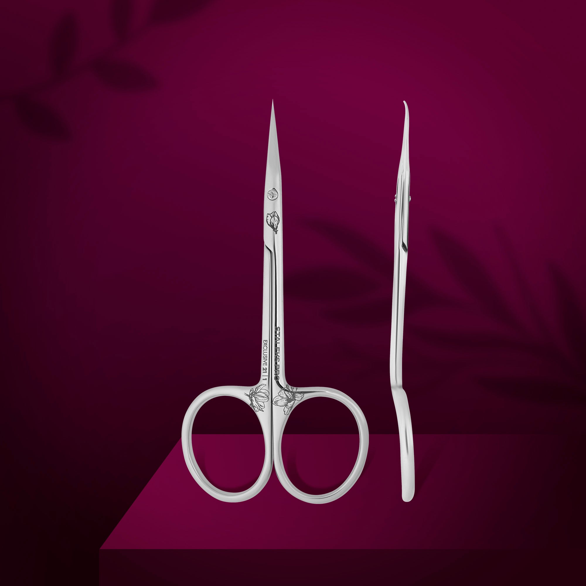 STALEKS EXCLUSIVE 21 TYPE 1 Professionelle Nagelhautschere mit Haken (Magnolia)