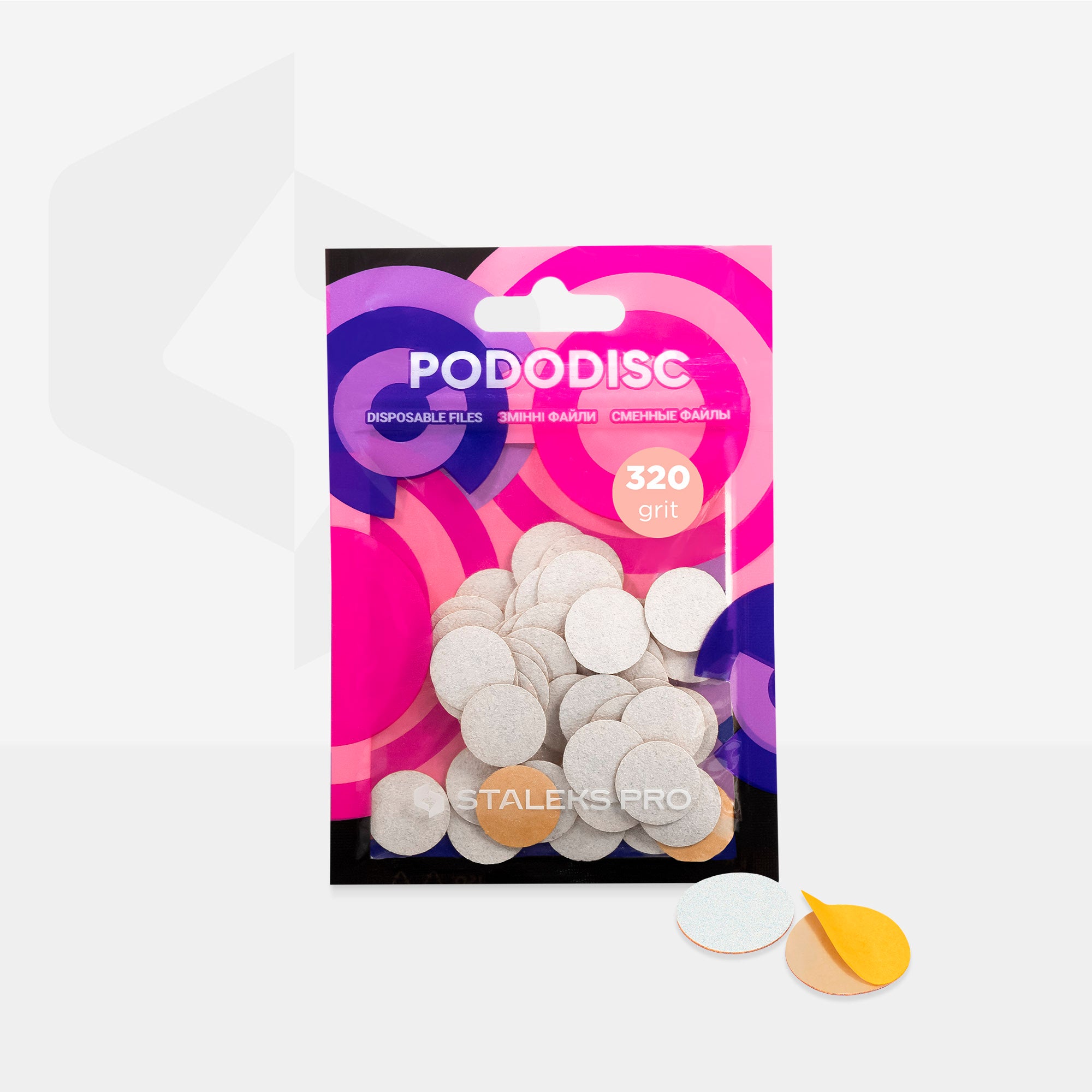 STALEKS EXPERT 15 PODODISC S Selbstklebende Wechselfeilen für Pedikürescheibe, 320 Grit 15 mm (50 Stk)