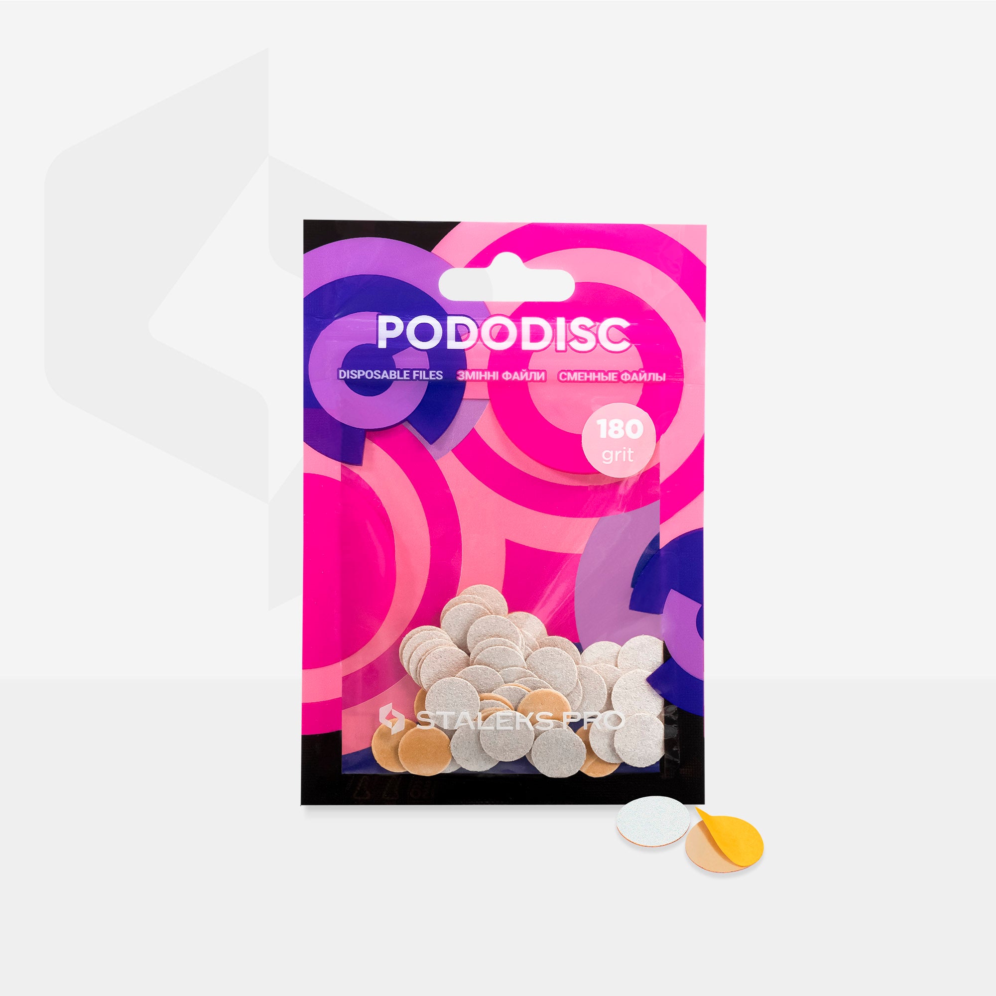 STALEKS EXPERT 10 PODODISC XS Selbstklebende Wechselfeilen für Pedikürescheibe, 180 Grit 10 mm (50 Stk)
