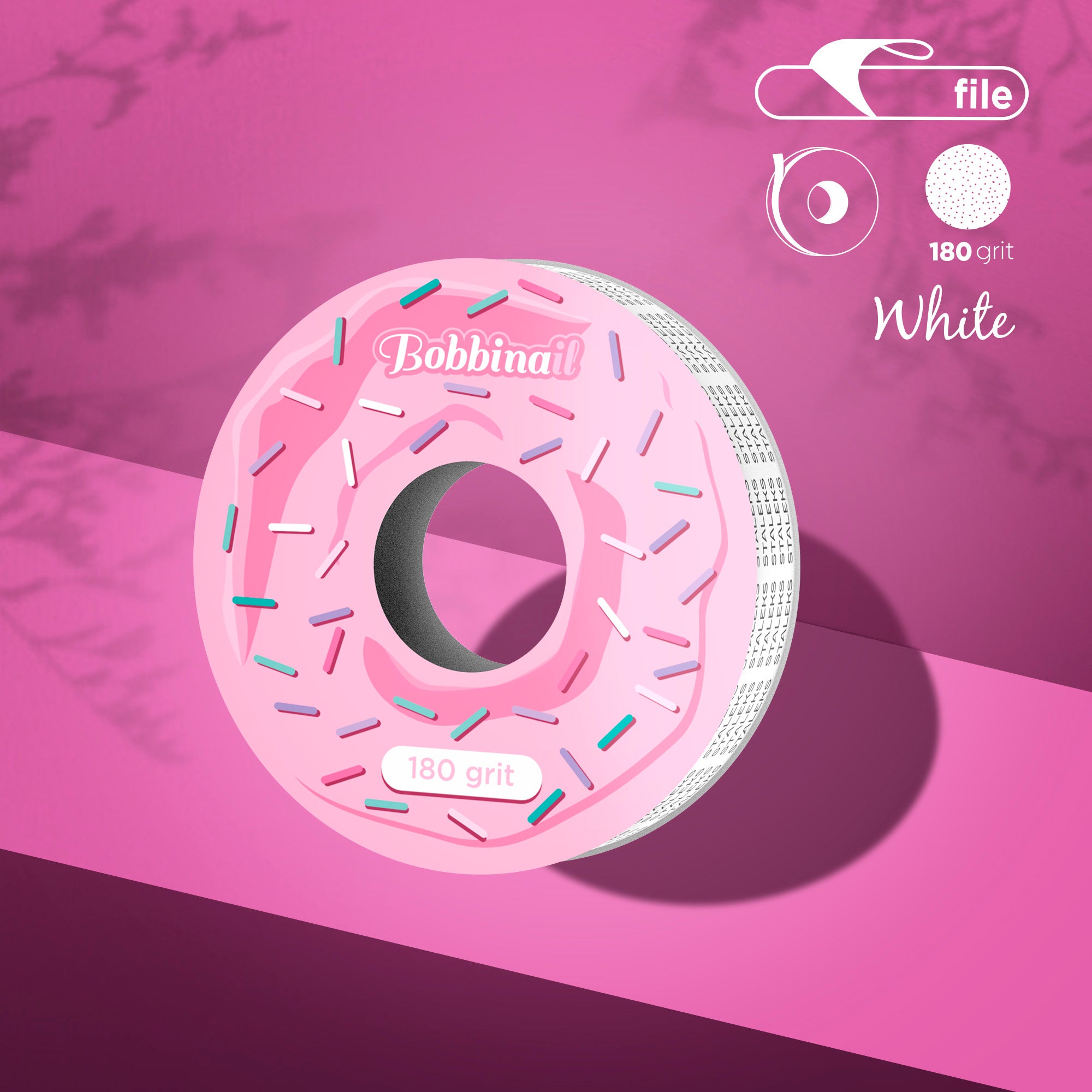 STALEKS EXPERT Donut Nachfüllblock für Klebefeilen für gerade Feilen, 180 Grit